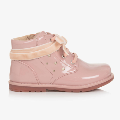 Ladies pink top ankle boots
