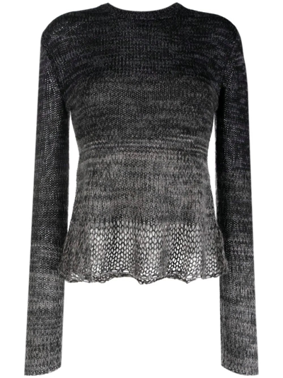 Shop Proenza Schouler White Label Multi Marl Knit Sweater In Gray