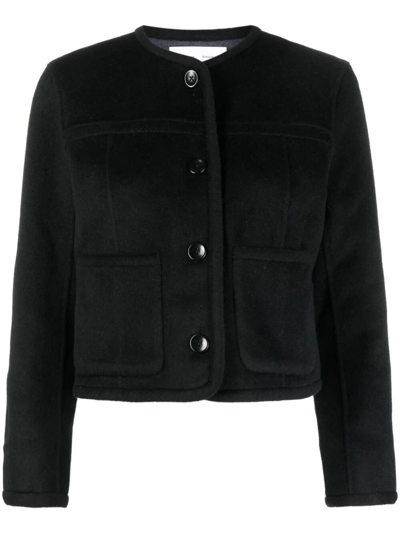 Shop Proenza Schouler White Label Reversible Melton Double Face Jacket In Black  