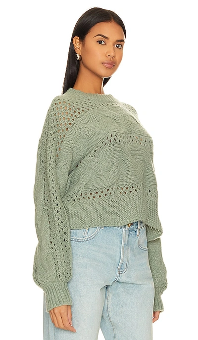Shop Minkpink Kaine Cable Sweater In Mint