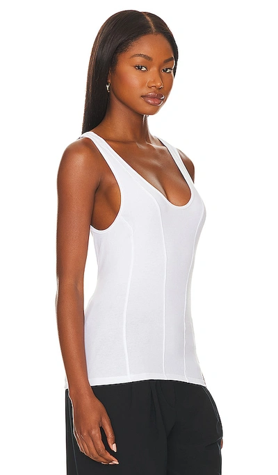 Shop The Range Sueded Jersey Seamed Tank In White