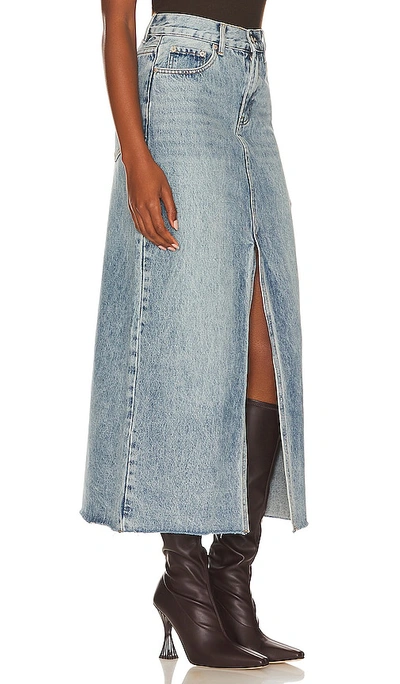 Steve Madden Avani Denim Skirt In Light Blue