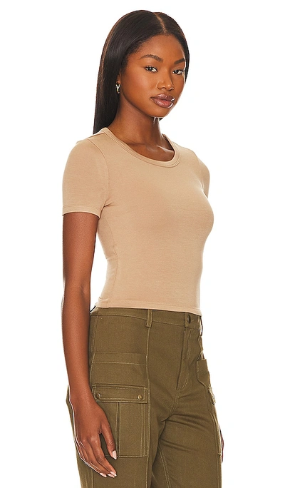 Shop The Range No Bra Club Cropped Crew Top In Tanlines