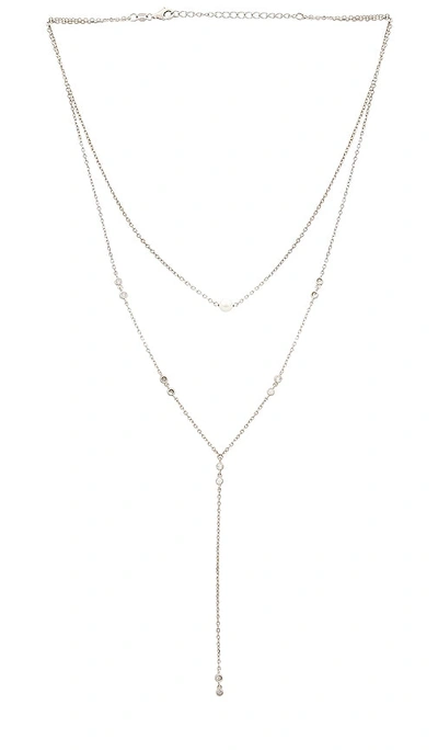 Shop Shashi Natalija Lariat Necklace In Silver