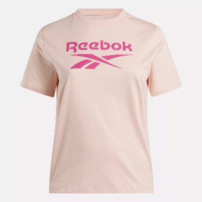 Shop Reebok Women's  Identity Big Logo T-shirt (plus Size) In Pink