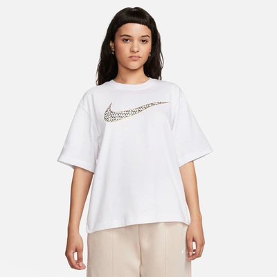 Shop Nike Womens  Nsw Wwc Boxy T-shirt In White