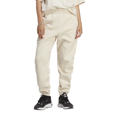 Shop Adidas Originals Womens  Essential Fleece Joggers In Wonder White/wonder White