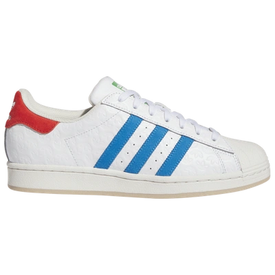 Shop Adidas Originals Mens  Superstar Lux In White/blue/red