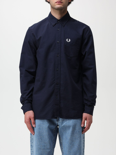 Shop Fred Perry Shirt  Men Color Navy