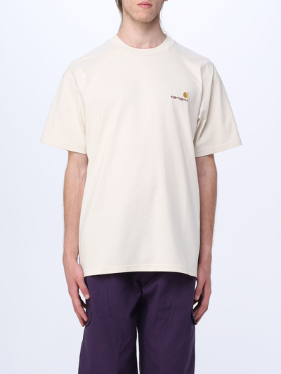 Shop Carhartt T-shirt  Wip Men Color Cream
