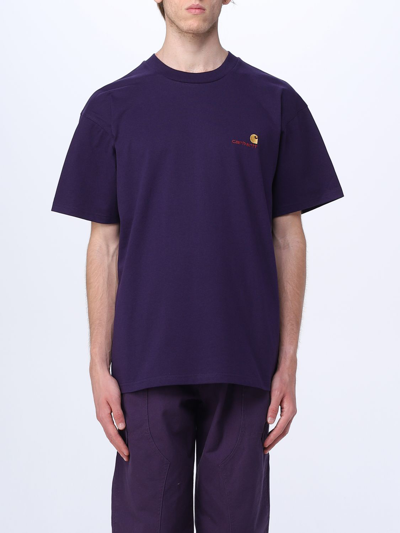 Shop Carhartt T-shirt  Wip Men Color Violet