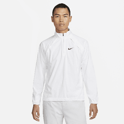Shop Nike Men's Repel Tour 1/2-zip Golf Jacket In White