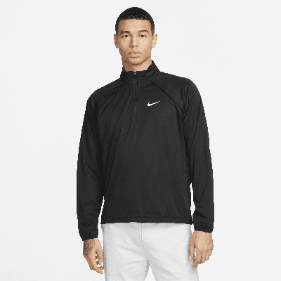 Shop Nike Men's Repel Tour 1/2-zip Golf Jacket In Black