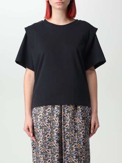 Shop Isabel Marant Cotton T-shirt In Black
