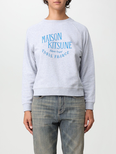 Shop Maison Kitsuné Cotton Sweatshirt In Grey