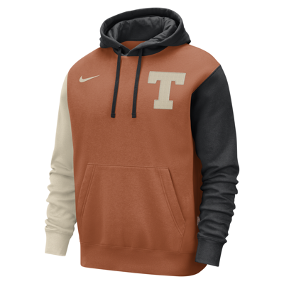 Shop Nike Texas Club Fleece  Men's Pullover Hoodie In Orange