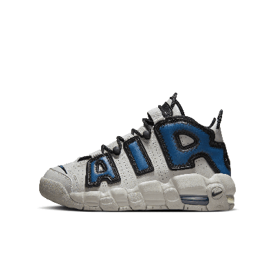 Shop Nike Air More Uptempo Big Kids' Shoes In Grey