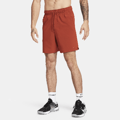 Shop Nike Men's Unlimited Dri-fit 7" Unlined Versatile Shorts In Orange