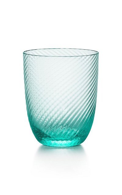 Shop Tiffany & Co Twist Glass Tumbler In Blue