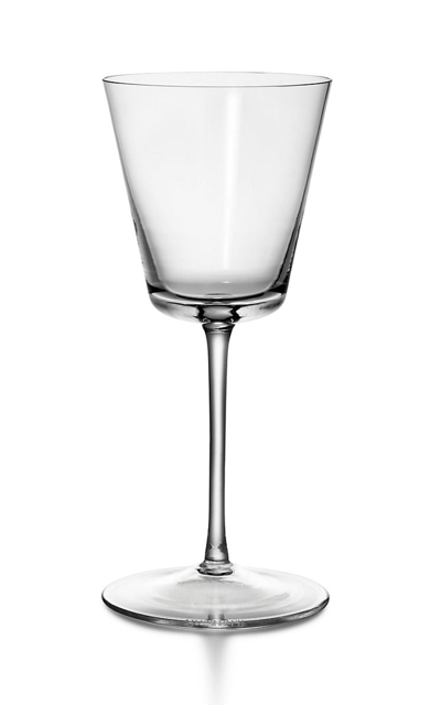 Shop Tiffany & Co Moderne White Wine Glass In Clear