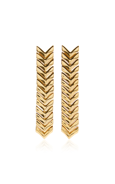 Shop Anita Ko 18k Yellow Gold Zipper Earrings