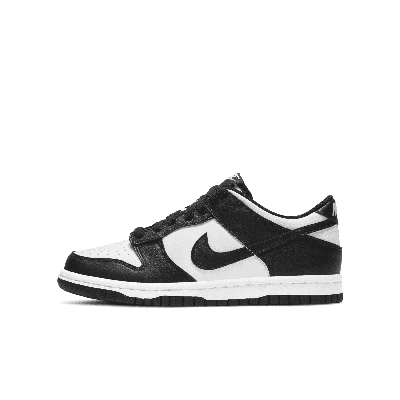 Nike Kids Black Dunk Low Little Kids Sneakers In White