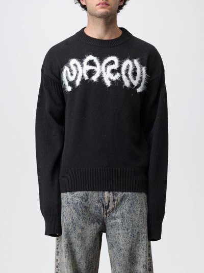 Shop Marni Wool Sweater With Logo In Black