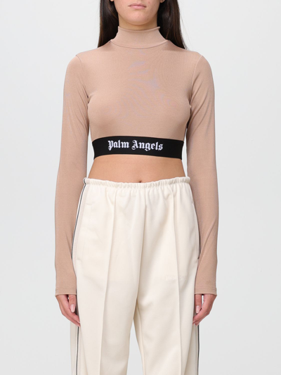 Shop Palm Angels Top  Woman Color Brown