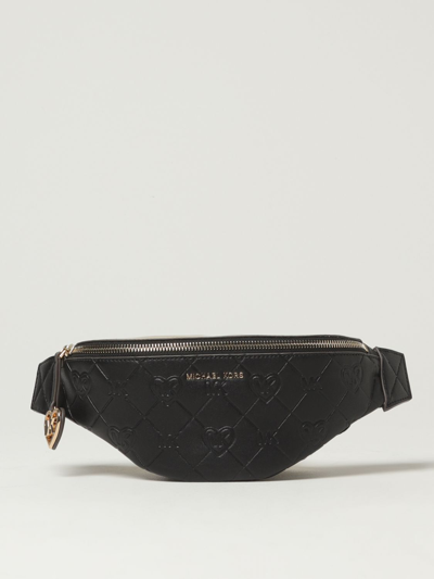 Shop Michael Kors Michael  Belt Bag In Synthetic Leather In Black