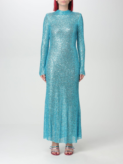 Shop Self-portrait Dress  Woman Color Blue