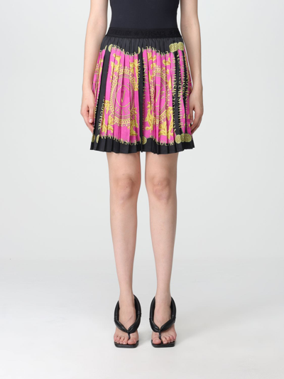 Versace Jeans Couture Woman Mini Skirt Fuchsia Size 8 Polyester In Pink
