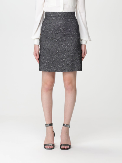 Shop Hugo Boss Skirt Boss Woman Color Grey