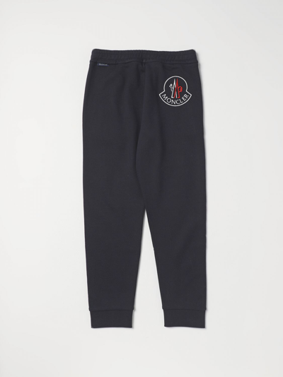 Shop Moncler Trousers  Kids In Blue