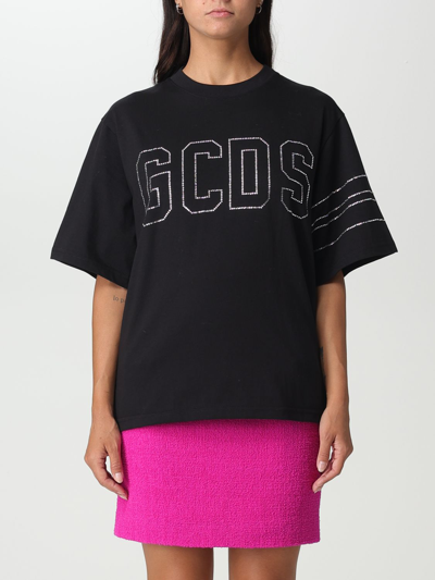 Shop Gcds T-shirt  Woman Color Black