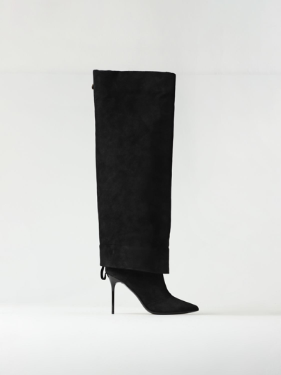 Shop Balmain Ariel Suede Boots In Black