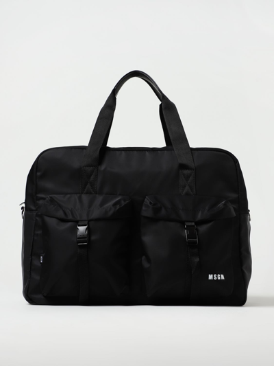 Shop Msgm Travel Bag  Men Color Black