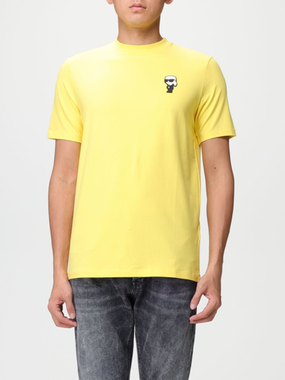 Shop Karl Lagerfeld T-shirt  Men Color Yellow