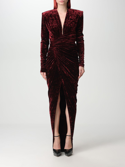 Shop Alexandre Vauthier Dress  Woman Color Red