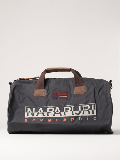 Shop Napapijri Travel Bag  Men Color Grey