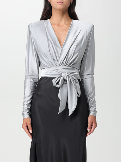 Alexandre Vauthier Top  Woman Color Silver In Silver