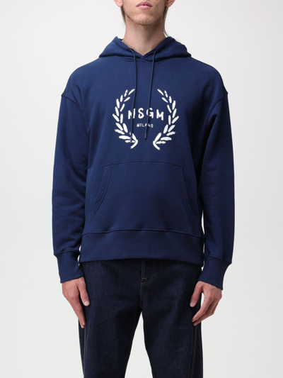 Msgm Sweatshirt  Men Color Navy In Navy