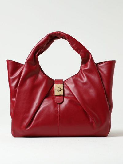 Shop Borbonese Handbag  Woman Color Burgundy