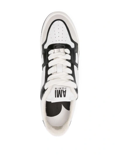 Shop Ami Alexandre Mattiussi Ami Paris Paris Ami Arcade Leather Sneakers In White/black