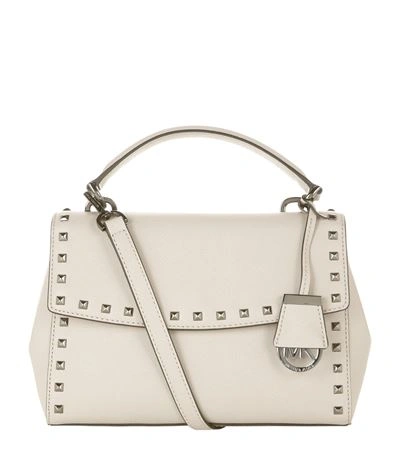 Michael Michael Kors Small Studded Ava Satchel In Cement