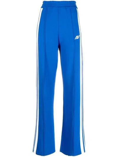 Shop Autry Sweatpants With Embroidered Logo In Blue