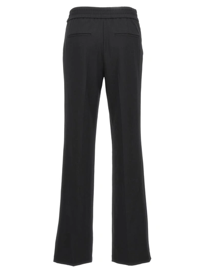 Helmut Lang Cropped Flare Ribbed Pants In Black