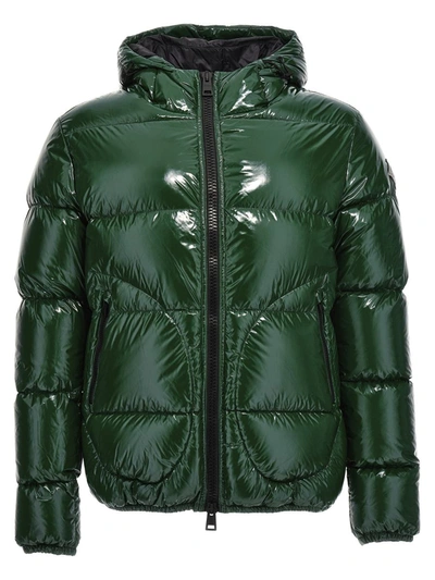 Shop Herno 'bomber Gloss' Down Jacket In Green