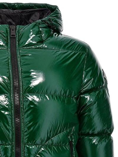 Shop Herno 'bomber Gloss' Down Jacket In Green