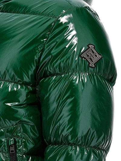 Shop Herno 'bomber Gloss' Down Jacket In Green