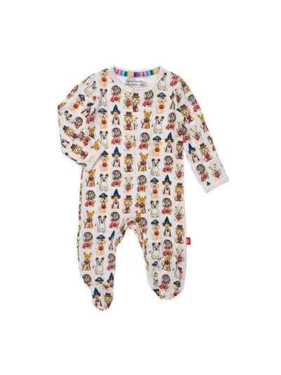 Shop Magnetic Me Baby Girl's Tricks Or Treats Footie In Neutral
